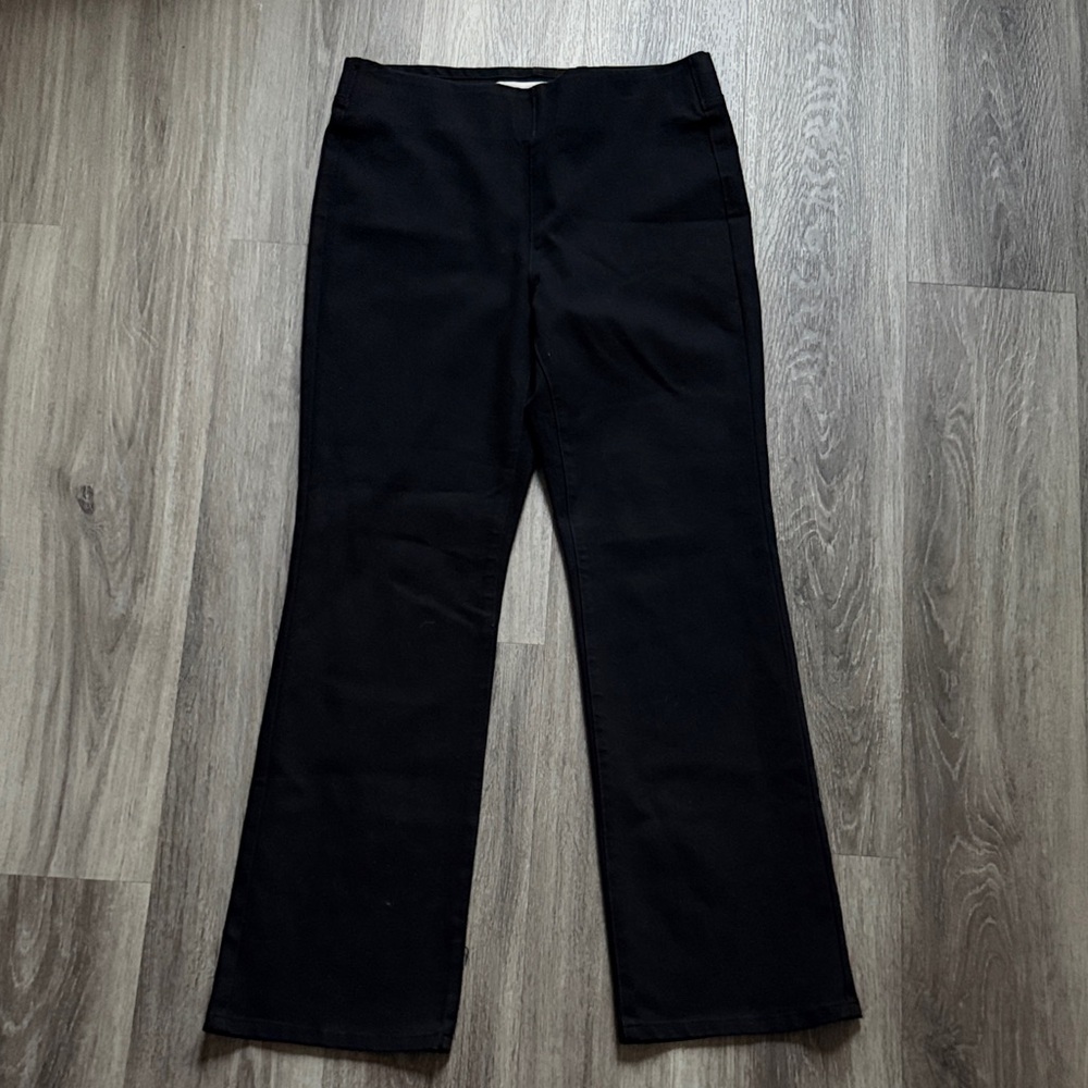 Soft Surroundings High rise Bootcut Pants Pull on Flares  Medium Cotton Blend